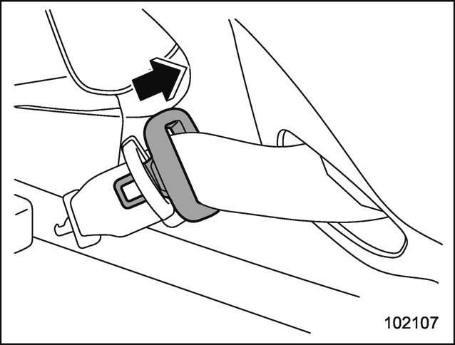Ceinture de sécurité arrière centrale sur les modèles à 5 portières