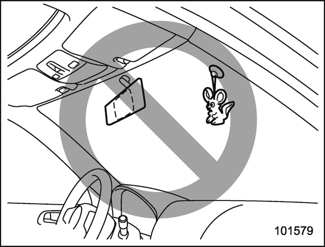 Précautions d’ordre général au sujet du système de coussin de sécurité SRS pour les accessoires et les objets 
