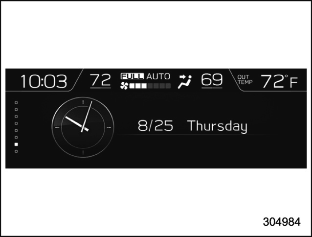 Écran de l’horloge/de la date